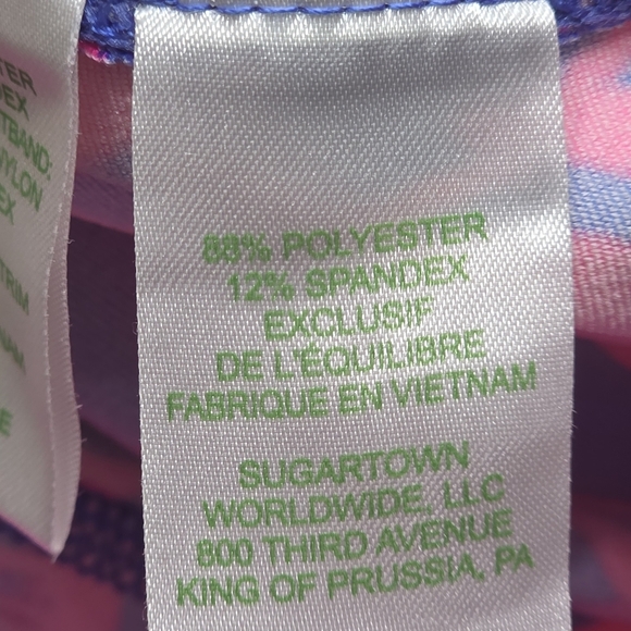 Lilly Pulitzer Luxletic Pink and Blue Leggings Size Large 8-10 Girls - Picture 4 of 8